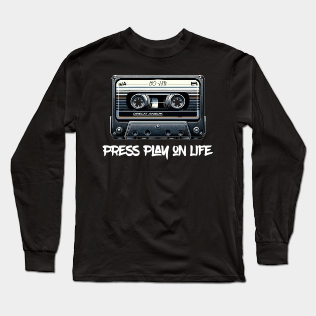 Vintage Retro Cassette From 80s 90s Long Sleeve T-Shirt by Primo Style